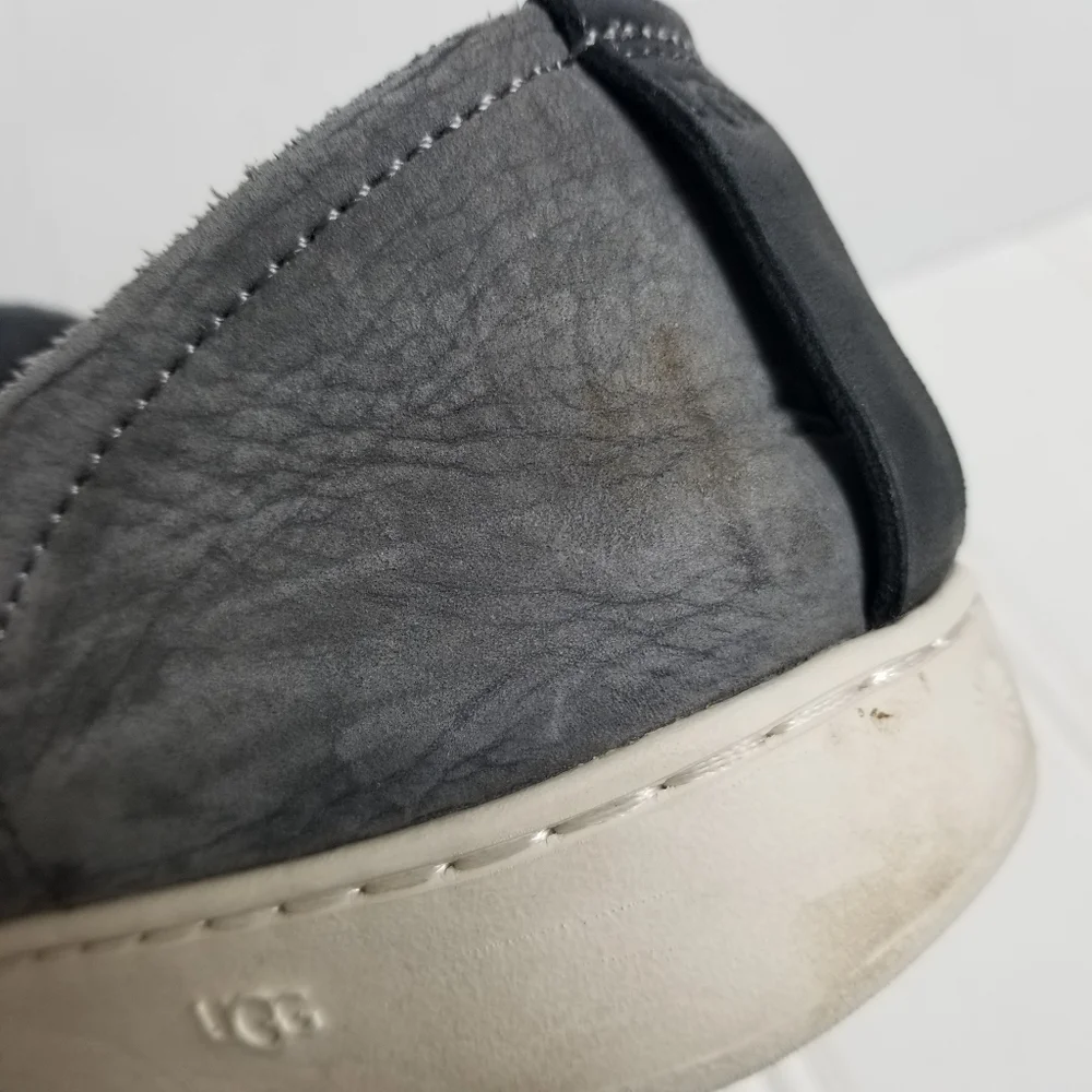 UGG Sneakers Men’s 9.5 Pismo Gray Nubuck Slip On Casual Comfort Shoes